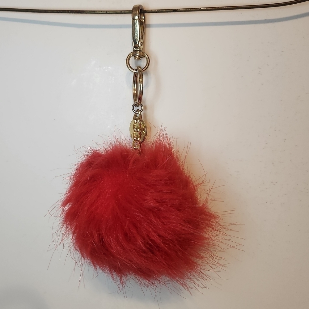 Like New Red Pom Pom Keychain